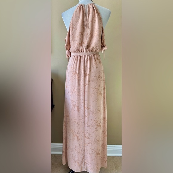 The Jetset Diaries TJD Sierra Floral Maxi Dress Halter Off Shoulder Front Slit S - Picture 6 of 16